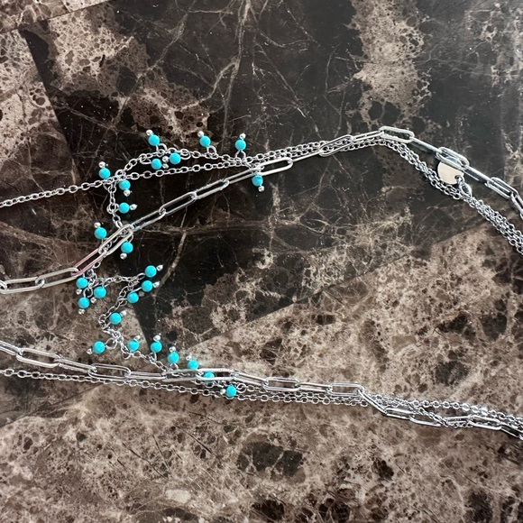 Pura Vida Silver Necklace with Evil Eye Turquoise Charm - Picture 2 of 4